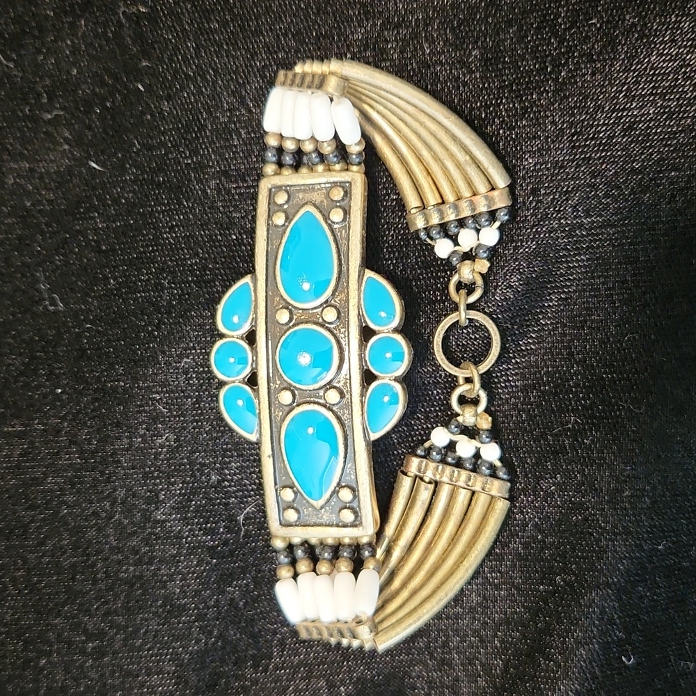 JewelMint Teal Enamel Bracelet
